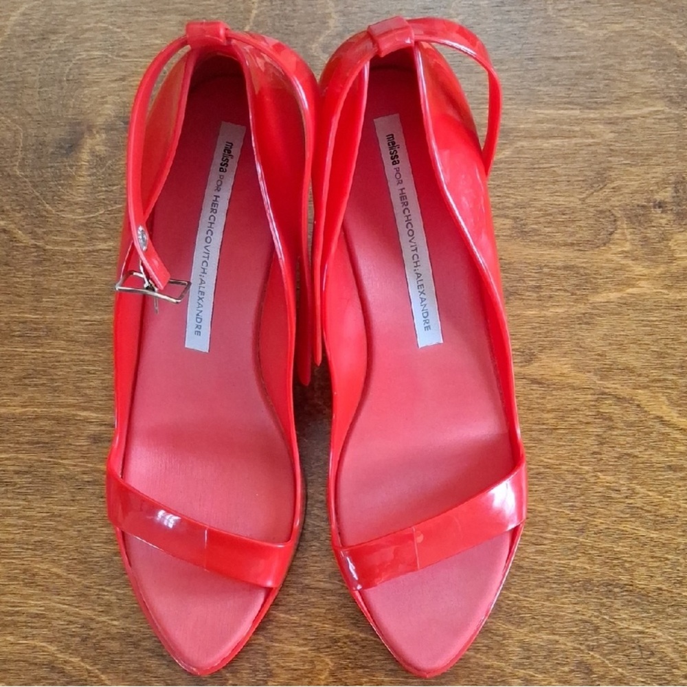 Melissa + Alexandre Herchcovitch Cherry Red Sandals - Picture 6 of 6